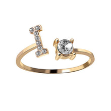 Load image into Gallery viewer, New Design Adjustable 26 Initial Letter Ring Fashion Jewelry For Women Simple Elegant Jewelry
