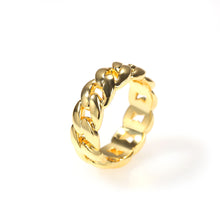 Load image into Gallery viewer, Simple Glossy Cuban Link Chain Ring Hip Hop Couple
