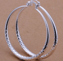 Load image into Gallery viewer, 925 Silver Exaggerated Large Hoop Earrings Hoop Earrings
