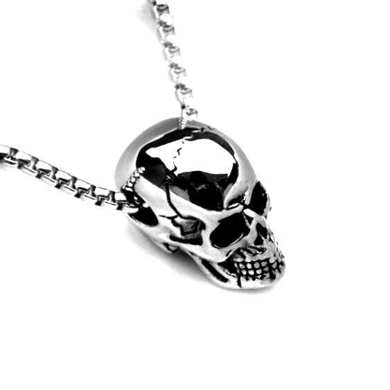 Titanium Steel Skull Men's Necklace Halloween Men's Pendant