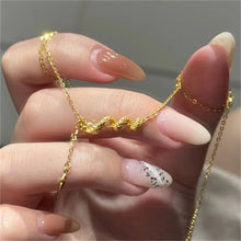 Load image into Gallery viewer, Super Gold Snake-shaped Four Eight-pointed Stars Tassel Necklace
