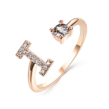 Load image into Gallery viewer, New Design Adjustable 26 Initial Letter Ring Fashion Jewelry For Women Simple Elegant Jewelry
