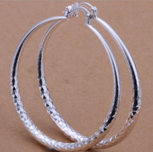 Load image into Gallery viewer, 925 Silver Exaggerated Large Hoop Earrings Hoop Earrings
