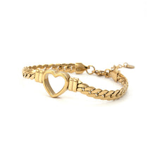 Load image into Gallery viewer, Fashion Simple Hollow Heart Titanium Steel Bracelet
