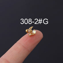 Load image into Gallery viewer, Bone Nail Screw Ball Screw Ear Nail Piercing Jewelry
