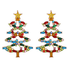 Load image into Gallery viewer, Fashion Hot New Cartoon Christmas Tree Earrings Diamond Jewelry
