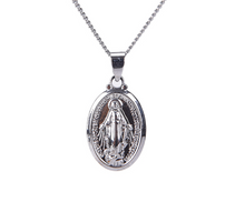 Load image into Gallery viewer, Virgin Mary Necklace Christmas Gifts Silve Gold Color Women Men Jewelry Cross Pendant Necklaces
