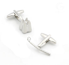 Load image into Gallery viewer, Dentist&#39;s Tools Dental Mirror Cufflinks Fun Wedding Cufflinks
