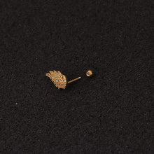 Load image into Gallery viewer, Ear Piercing Hippocampal Screw Stud Earrings Inlay Zircon Ear Bone Nail
