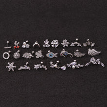 Load image into Gallery viewer, Ear Piercing Hippocampal Screw Stud Earrings Inlay Zircon Ear Bone Nail
