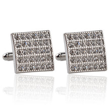 Load image into Gallery viewer, Fashion Diamond Cufflinks Square Men s French Cufflinks
