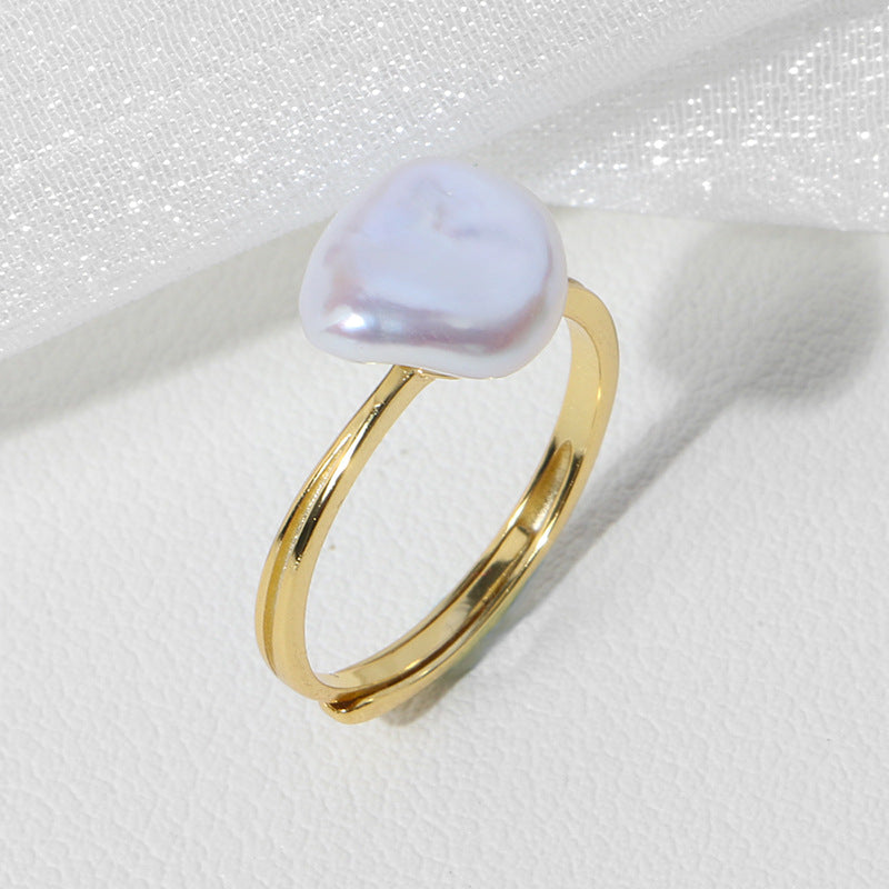 Baroque Pearl Ring Women