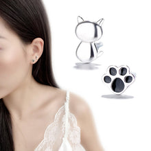 Load image into Gallery viewer, Black Drop Glaze Earring For Kitty
