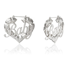 Load image into Gallery viewer, Creative Peach Heart Baby Letter Earrings Female
