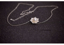 Load image into Gallery viewer, 925 Sterling Silver Jewelry   Pearl Lotus Flower Necklaces Hot Sale Pure Silver Jewelry For Women
