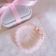 Load image into Gallery viewer, Natural pink pearl girl Crystal Bracelet
