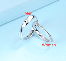 Load image into Gallery viewer, S925 Sterling Silver Couple Rings With Diamonds For Men And Women
