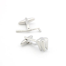 Load image into Gallery viewer, Dentist&#39;s Tools Dental Mirror Cufflinks Fun Wedding Cufflinks
