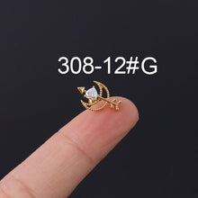 Load image into Gallery viewer, Bone Nail Screw Ball Screw Ear Nail Piercing Jewelry
