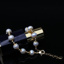 Load image into Gallery viewer, Real Freshwater Round Pearl Bracelet For Women Natural Pearl
