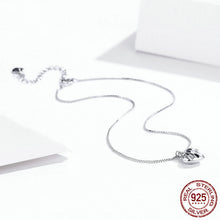 Load image into Gallery viewer, Girls&#39; Sterling Silver Anklet With Platinum Plated Love
