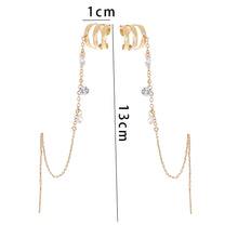 Load image into Gallery viewer, Long Tassel Earrings Zircon Simple Semicircular Earrings Earrings Earrings Earrings Earrings
