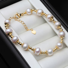 Load image into Gallery viewer, Real Freshwater Round Pearl Bracelet For Women Natural Pearl
