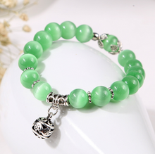 Load image into Gallery viewer, Natural opal beads bracelets crystal fashion women bracelet vintage stainless steel braceletes for women
