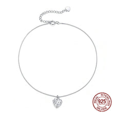 Load image into Gallery viewer, Girls&#39; Sterling Silver Anklet With Platinum Plated Love
