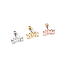 Load image into Gallery viewer, Piercing Ear Jewelry Fashion Zircon Stainless Steel European And American Ear Bone Studs
