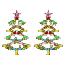 Load image into Gallery viewer, Fashion Hot New Cartoon Christmas Tree Earrings Diamond Jewelry
