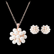 Load image into Gallery viewer, Fashion Jewelry Inlaid Pearl Necklace Earrings
