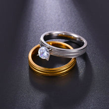 Load image into Gallery viewer, Frosted Titanium Steel Couple Ring Wedding
