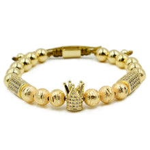 Load image into Gallery viewer, Men Bracelet jewelry Crown Charm Studded Zircon Macrame beads Bracelets
