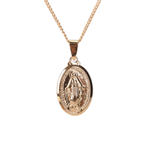 Load image into Gallery viewer, Virgin Mary Necklace Christmas Gifts Silve Gold Color Women Men Jewelry Cross Pendant Necklaces
