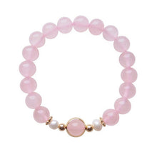 Load image into Gallery viewer, Natural pink pearl girl Crystal Bracelet
