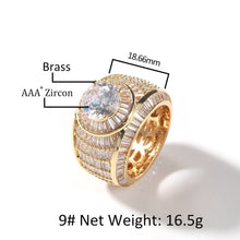 Load image into Gallery viewer, Copper Inlaid Zircon Men&#39;s Ring With Diamonds For Couples Rings
