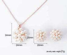 Load image into Gallery viewer, Fashion Jewelry Inlaid Pearl Necklace Earrings
