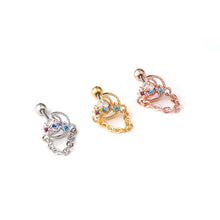 Load image into Gallery viewer, Piercing Ear Jewelry Fashion Zircon Stainless Steel European And American Ear Bone Studs
