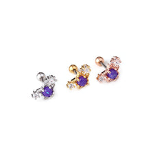 Load image into Gallery viewer, Piercing Ear Jewelry Fashion Zircon Stainless Steel European And American Ear Bone Studs
