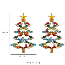 Load image into Gallery viewer, Fashion Hot New Cartoon Christmas Tree Earrings Diamond Jewelry
