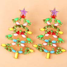 Load image into Gallery viewer, Fashion Hot New Cartoon Christmas Tree Earrings Diamond Jewelry
