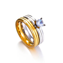 Load image into Gallery viewer, Frosted Titanium Steel Couple Ring Wedding
