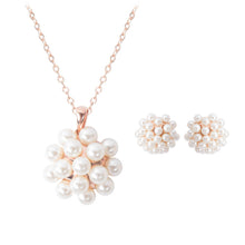 Load image into Gallery viewer, Fashion Jewelry Inlaid Pearl Necklace Earrings
