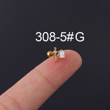 Load image into Gallery viewer, Bone Nail Screw Ball Screw Ear Nail Piercing Jewelry
