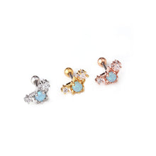 Load image into Gallery viewer, Piercing Ear Jewelry Fashion Zircon Stainless Steel European And American Ear Bone Studs
