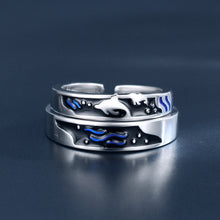 Load image into Gallery viewer, Sea And Whale Epoxy  Couple Men And Women Pair Rings Simple  Rings
